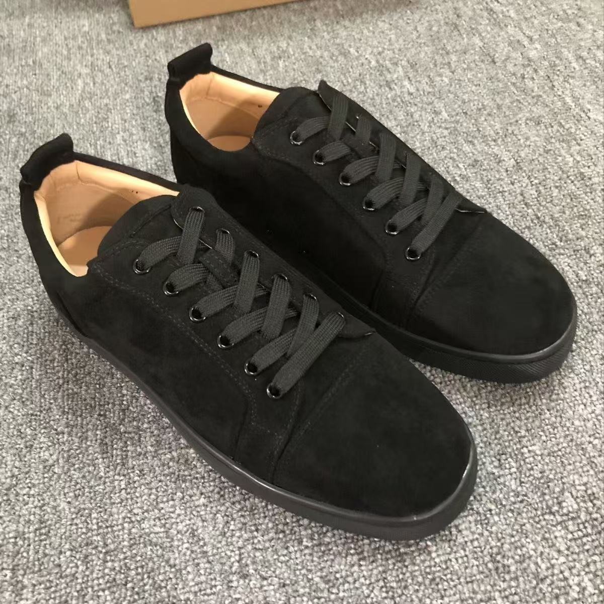 AeCLCL男女鞋平底鞋低帮水钻红底鞋休闲情侣潮板鞋